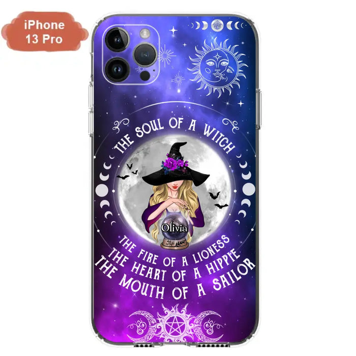 Personalized Witch Phone Case - Halloween Gift Idea For Witch Lovers - The Soul Of A Witch - Case For iPhone/Samsung