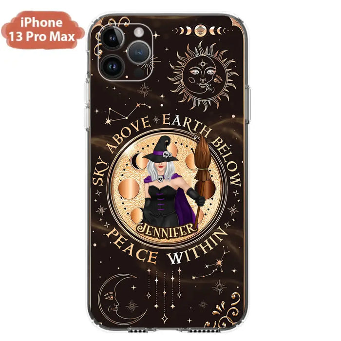 Custom Personalized Witch Phone Case - Halloween Gift Idea For Girl - Wiccan Decor/Pagan Decor - As Above So Below - Cases For iPhone And Samsung