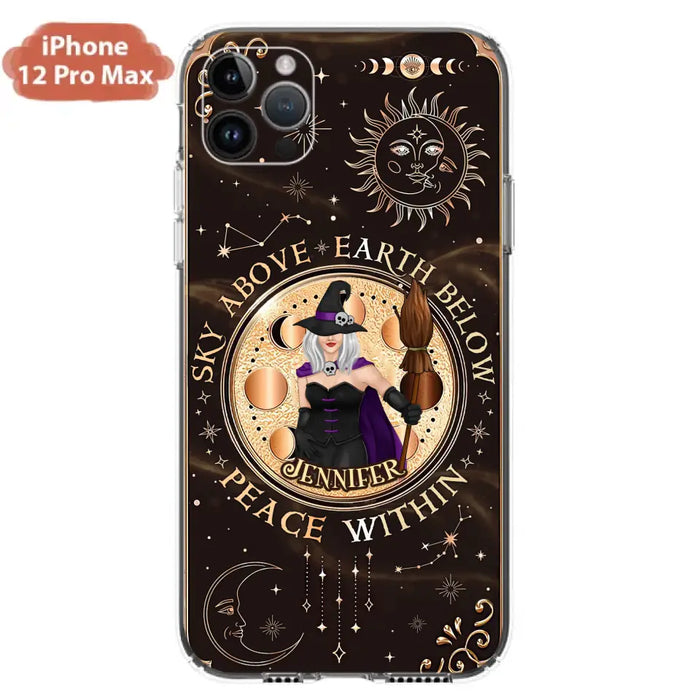 Custom Personalized Witch Phone Case - Halloween Gift Idea For Girl - Wiccan Decor/Pagan Decor - As Above So Below - Cases For iPhone And Samsung