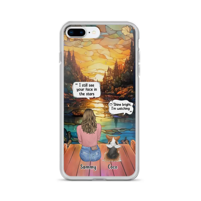 Personalized Memorial Pet Phone Case - Memorial Gift Idea For Dog/Cat/Rabbits Owners - I Still See Your Face In The Stars - Case For iPhone/Samsung