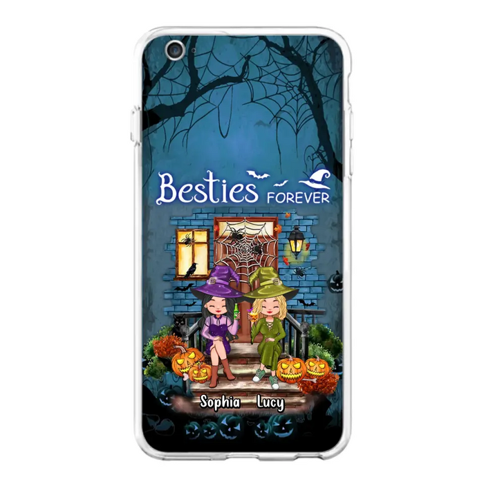 Custom Personalized Halloween Friend Phone Case - Upto 5 Friends - Halloween Gift Idea for Friends/Sisters - Besties Forever - Case for iPhone/Samsung