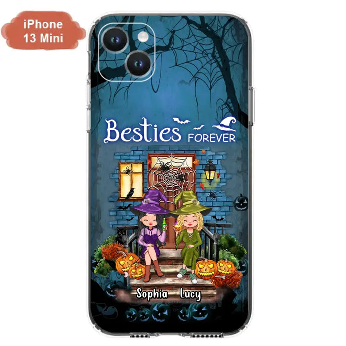 Custom Personalized Halloween Friend Phone Case - Upto 5 Friends - Halloween Gift Idea for Friends/Sisters - Besties Forever - Case for iPhone/Samsung