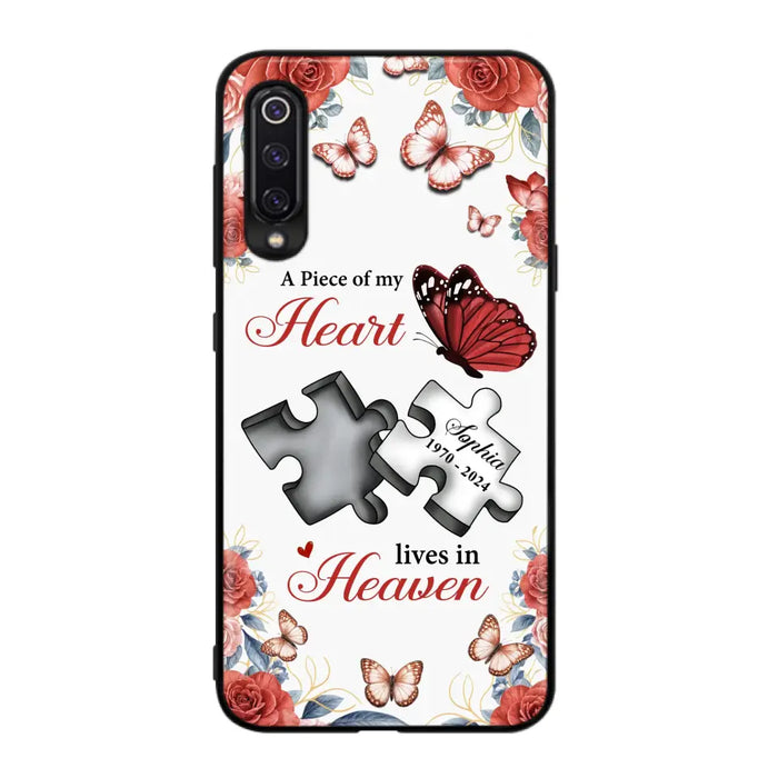 Custom Personalized Memorial Phone Case - Memorial Gift Idea - A Piece Of My Heart Lives In Heaven - Case for Xiaomi/Huawei/Oppo