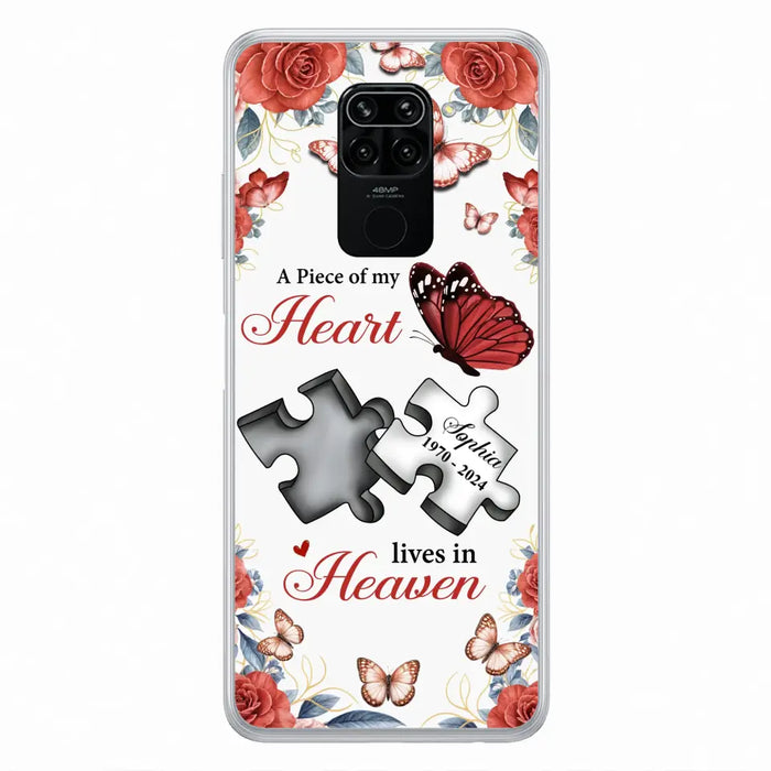 Custom Personalized Memorial Phone Case - Memorial Gift Idea - A Piece Of My Heart Lives In Heaven - Case for Xiaomi/Huawei/Oppo