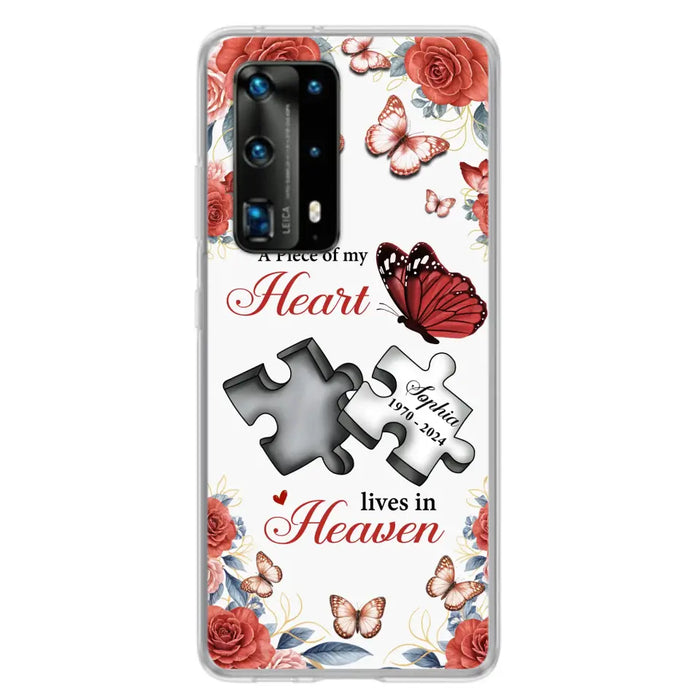 Custom Personalized Memorial Phone Case - Memorial Gift Idea - A Piece Of My Heart Lives In Heaven - Case for Xiaomi/Huawei/Oppo