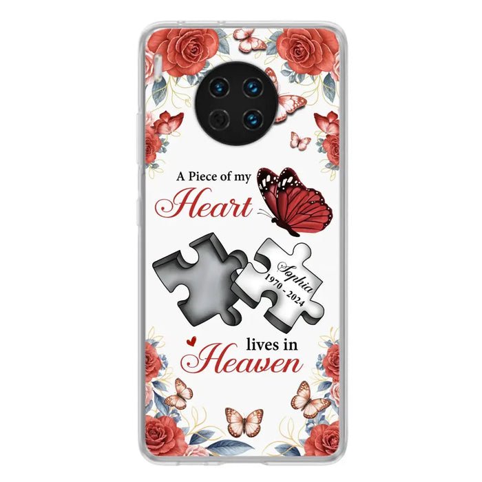 Custom Personalized Memorial Phone Case - Memorial Gift Idea - A Piece Of My Heart Lives In Heaven - Case for Xiaomi/Huawei/Oppo