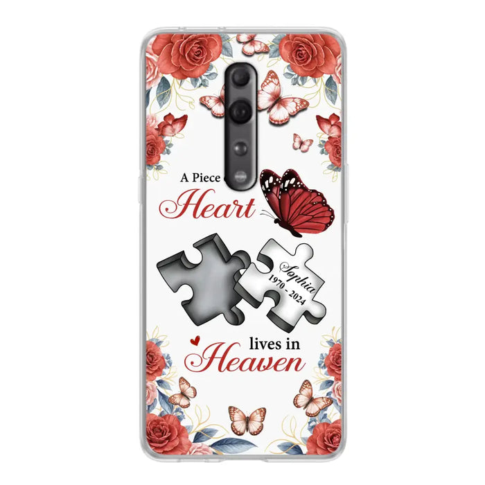 Custom Personalized Memorial Phone Case - Memorial Gift Idea - A Piece Of My Heart Lives In Heaven - Case for Xiaomi/Huawei/Oppo