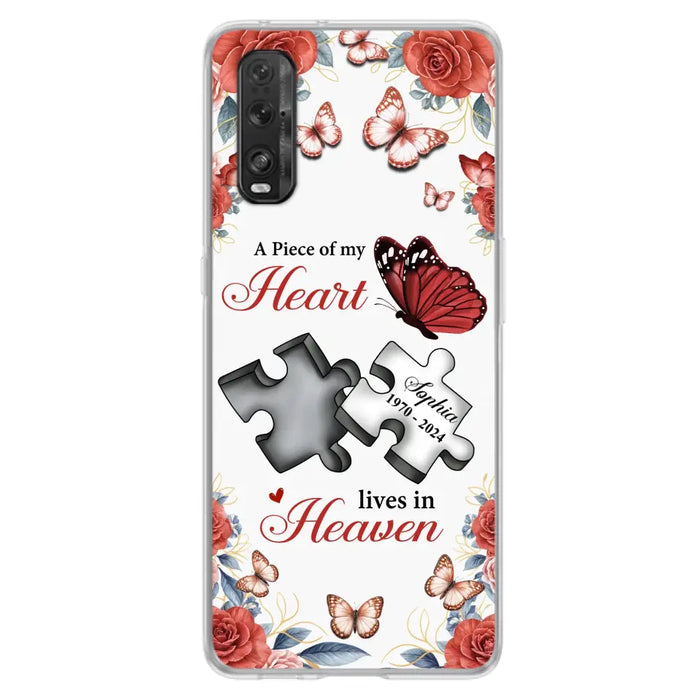 Custom Personalized Memorial Phone Case - Memorial Gift Idea - A Piece Of My Heart Lives In Heaven - Case for Xiaomi/Huawei/Oppo