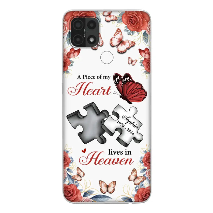 Custom Personalized Memorial Phone Case - Memorial Gift Idea - A Piece Of My Heart Lives In Heaven - Case for Xiaomi/Huawei/Oppo