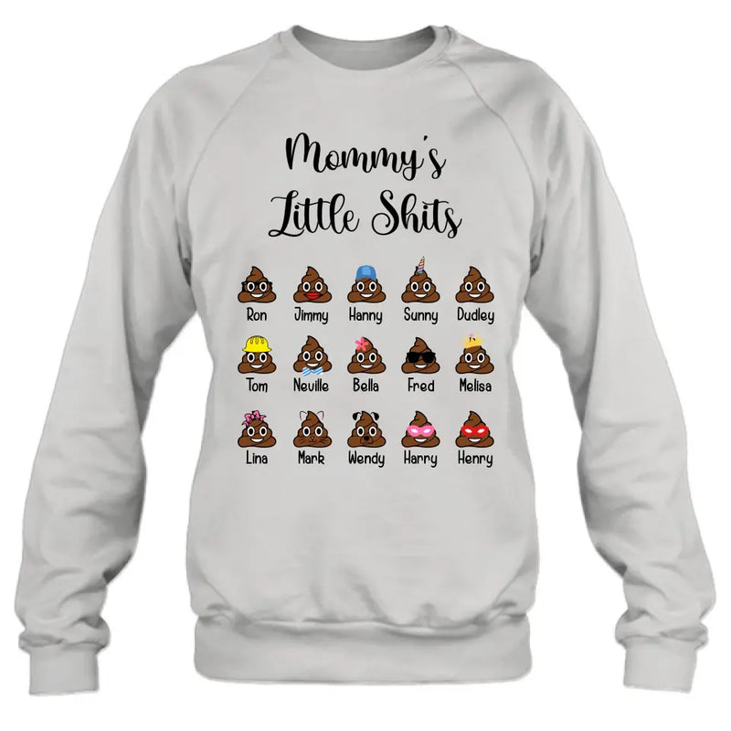Personalized Kids Shirt - Up to 15 Kids - Gift Idea For Father's Day/Mother's Day - Mommy's Little Shits
