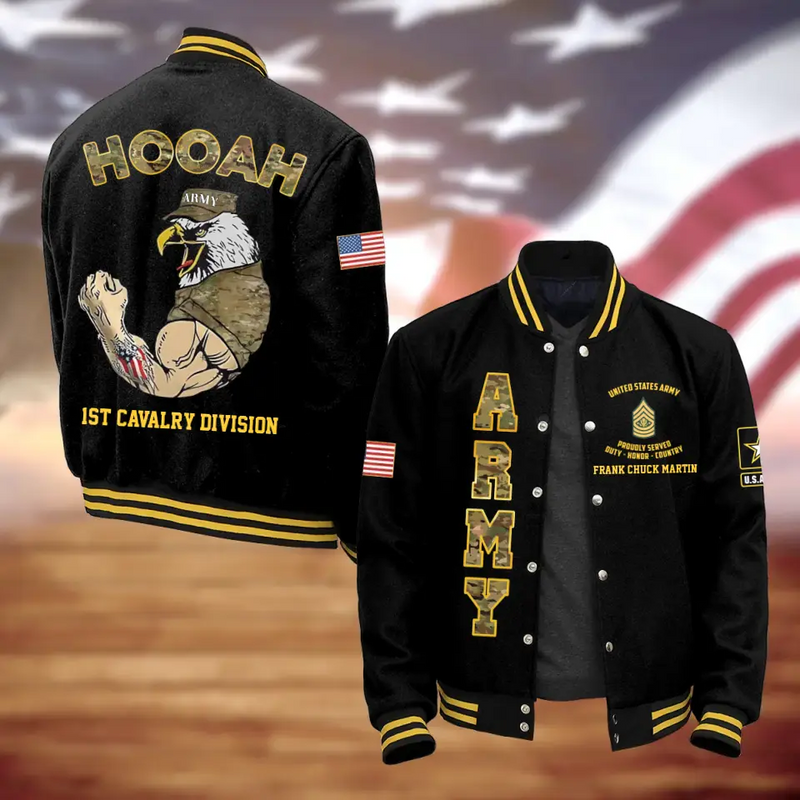 Personalized Veteran Jacket - Gift Idea For Veteran/Father's Day/Birthday Gift - Proudly Served Duty Honor Country