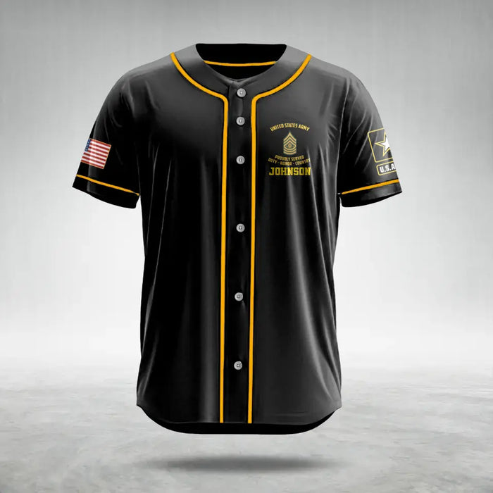 Custom Personalized  Veteran Baseball Jersey - Gift Idea For Veteran/ Father's Day/ Birthday - American By Birth