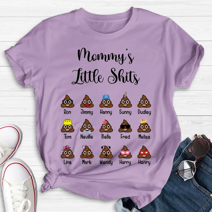 Custom Personalized Kids Shirt - Upto 15 Kids - Gift Idea For Father's Day/Mother's Day - Mommy's Little Shits