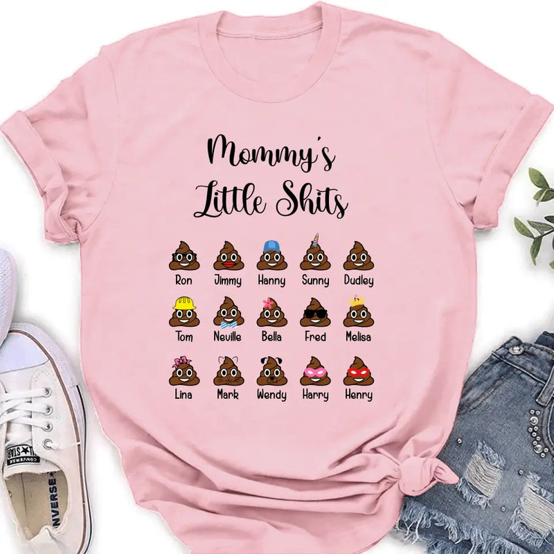 Personalized Kids Shirt - Up to 15 Kids - Gift Idea For Father's Day/Mother's Day - Mommy's Little Shits