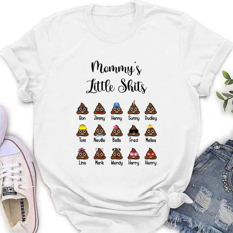 Personalized Kids Shirt - Up to 15 Kids - Gift Idea For Father's Day/Mother's Day - Mommy's Little Shits