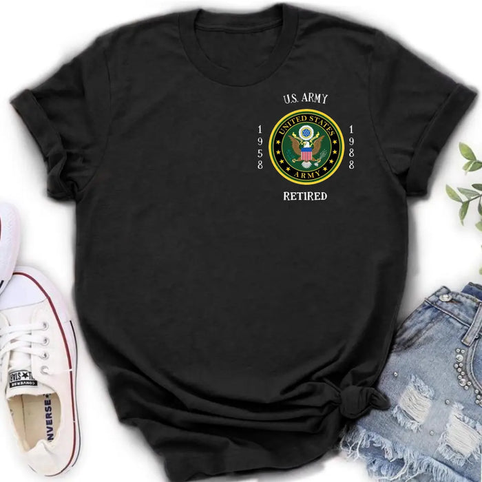 Custom Personalized Retired Veteran Shirt/Hoodie - Father's Day Gift Idea for Veteran