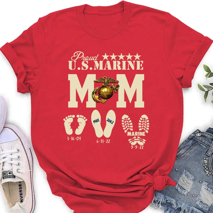 Custom Personalized Proud U.S Army Force Mom Shirt/Hoodie - Mother's Day Gift Idea/ Veteran Gift