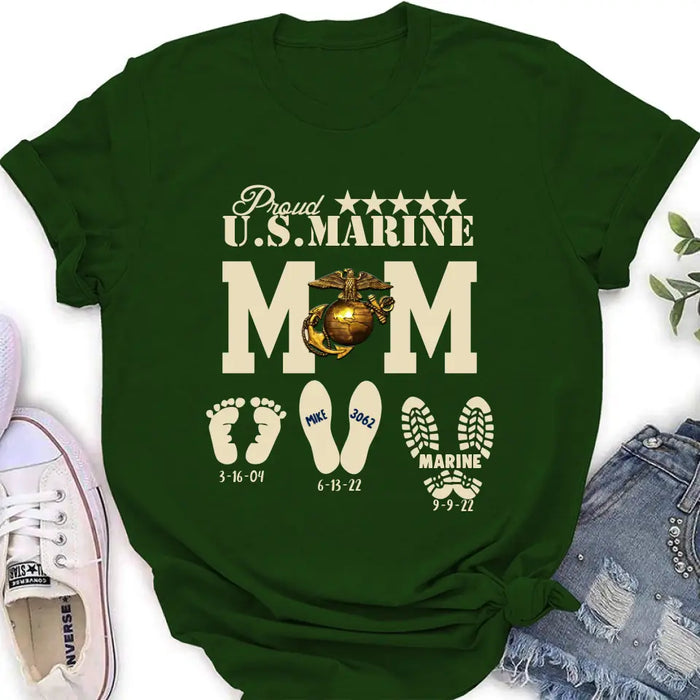 Custom Personalized Proud U.S Army Force Mom Shirt/Hoodie - Mother's Day Gift Idea/ Veteran Gift