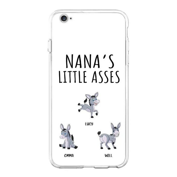 Custom Personalized Donkeys Phone Case - Gift Idea For Family/ Grandma/ Papa - Upto 12 Donkeys - Case For iPhone/ Samsung - Boss's Pain In The Asses