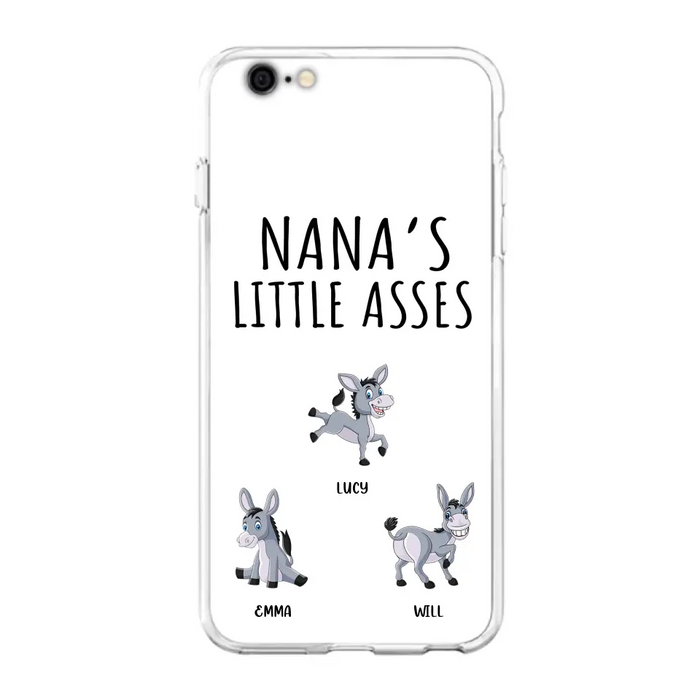 Custom Personalized Donkeys Phone Case - Gift Idea For Family/ Grandma/ Papa - Upto 12 Donkeys - Case For iPhone/ Samsung - Boss's Pain In The Asses