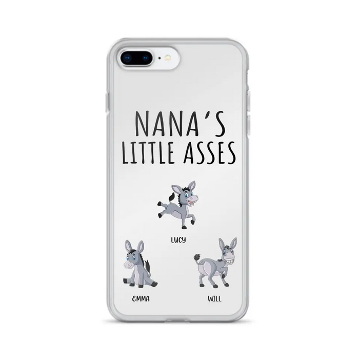 Custom Personalized Donkeys Phone Case - Gift Idea For Family/ Grandma/ Papa - Upto 12 Donkeys - Case For iPhone/ Samsung - Boss's Pain In The Asses