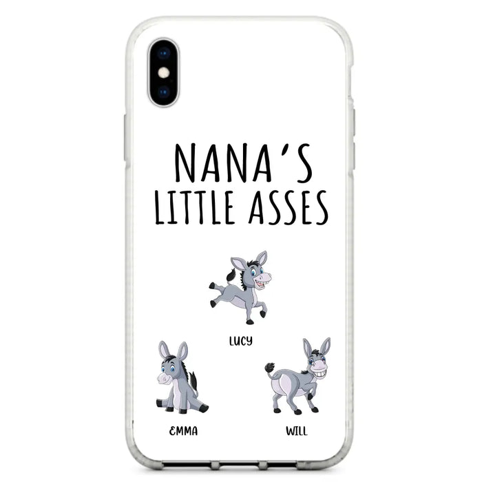 Custom Personalized Donkeys Phone Case - Gift Idea For Family/ Grandma/ Papa - Upto 12 Donkeys - Case For iPhone/ Samsung - Boss's Pain In The Asses