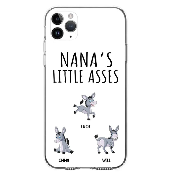 Custom Personalized Donkeys Phone Case - Gift Idea For Family/ Grandma/ Papa - Upto 12 Donkeys - Case For iPhone/ Samsung - Boss's Pain In The Asses