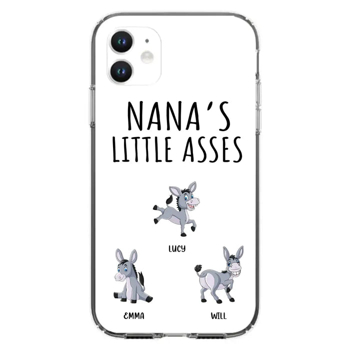 Custom Personalized Donkeys Phone Case - Gift Idea For Family/ Grandma/ Papa - Upto 12 Donkeys - Case For iPhone/ Samsung - Boss's Pain In The Asses