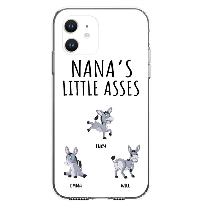 Custom Personalized Donkeys Phone Case - Gift Idea For Family/ Grandma/ Papa - Upto 12 Donkeys - Case For iPhone/ Samsung - Boss's Pain In The Asses