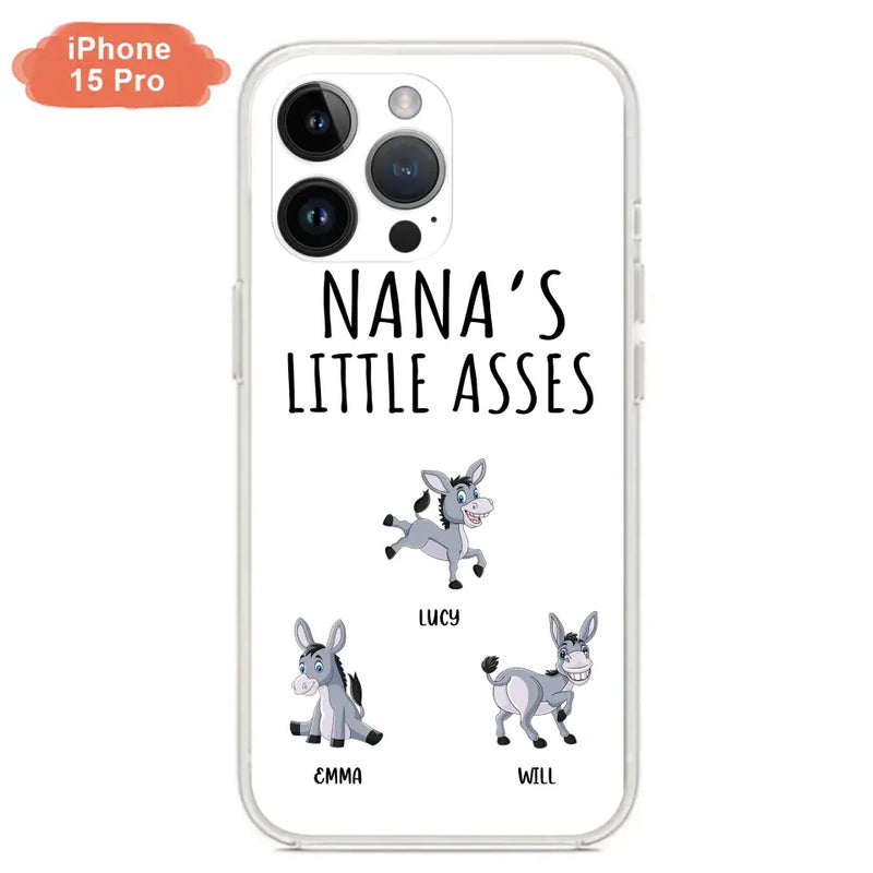 Custom Personalized Donkeys Phone Case - Gift Idea For Family/ Grandma/ Papa - Upto 12 Donkeys - Case For iPhone/ Samsung - Boss's Pain In The Asses