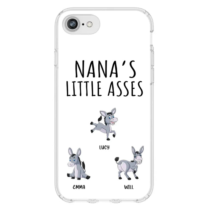 Custom Personalized Donkeys Phone Case - Gift Idea For Family/ Grandma/ Papa - Upto 12 Donkeys - Case For iPhone/ Samsung - Boss's Pain In The Asses