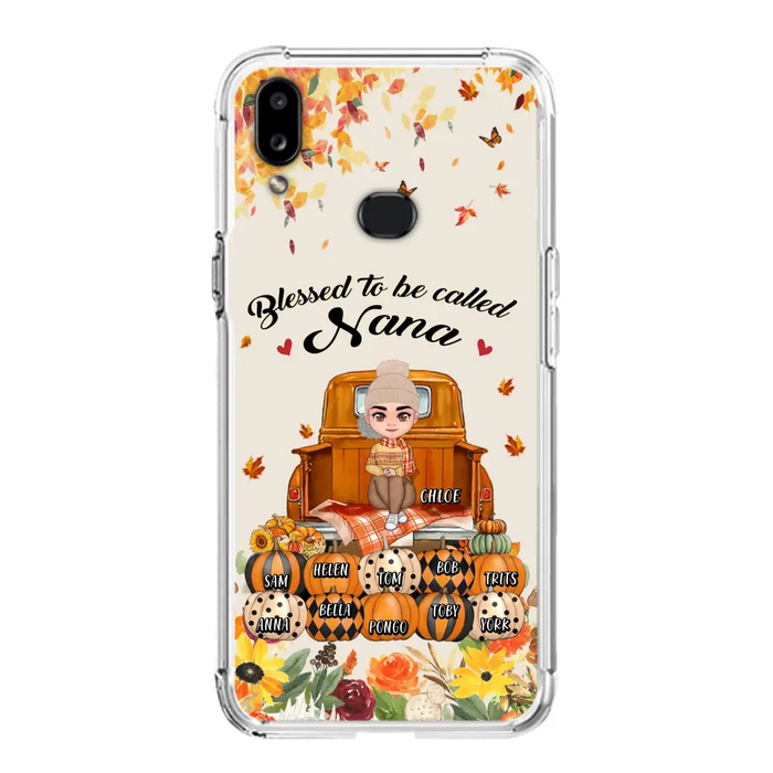 Custom Personalized Grandma Autumn Phone Case - Gift Idea For Grandma - Upto 10 Kids -  Case For iPhone/Samsung - Blessed To Be Called Nana