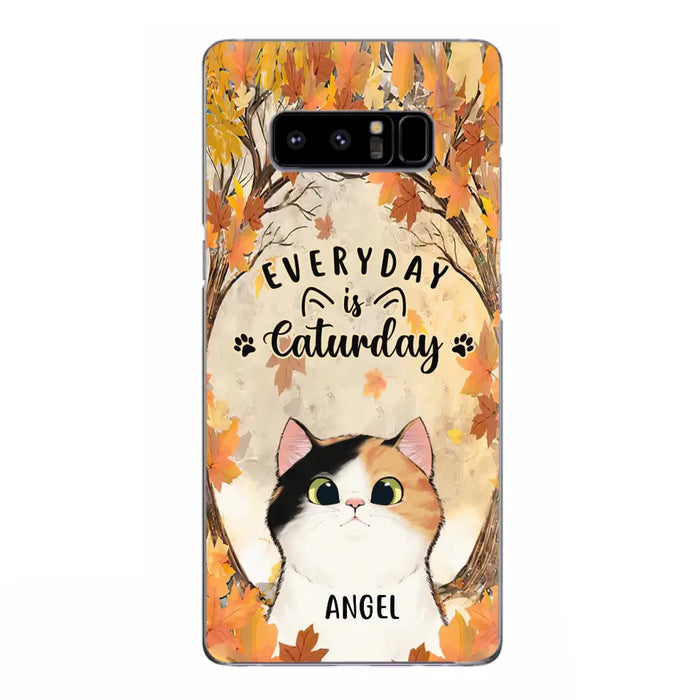 Custom Personalized Cat Phone Case For iPhone And Samsung - Gift Idea For Cat Lover - Up to 6 Cats - Everyday Is Caturday