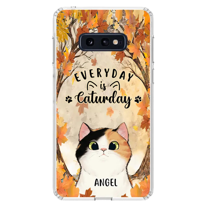 Custom Personalized Cat Phone Case For iPhone And Samsung - Gift Idea For Cat Lover - Up to 6 Cats - Everyday Is Caturday