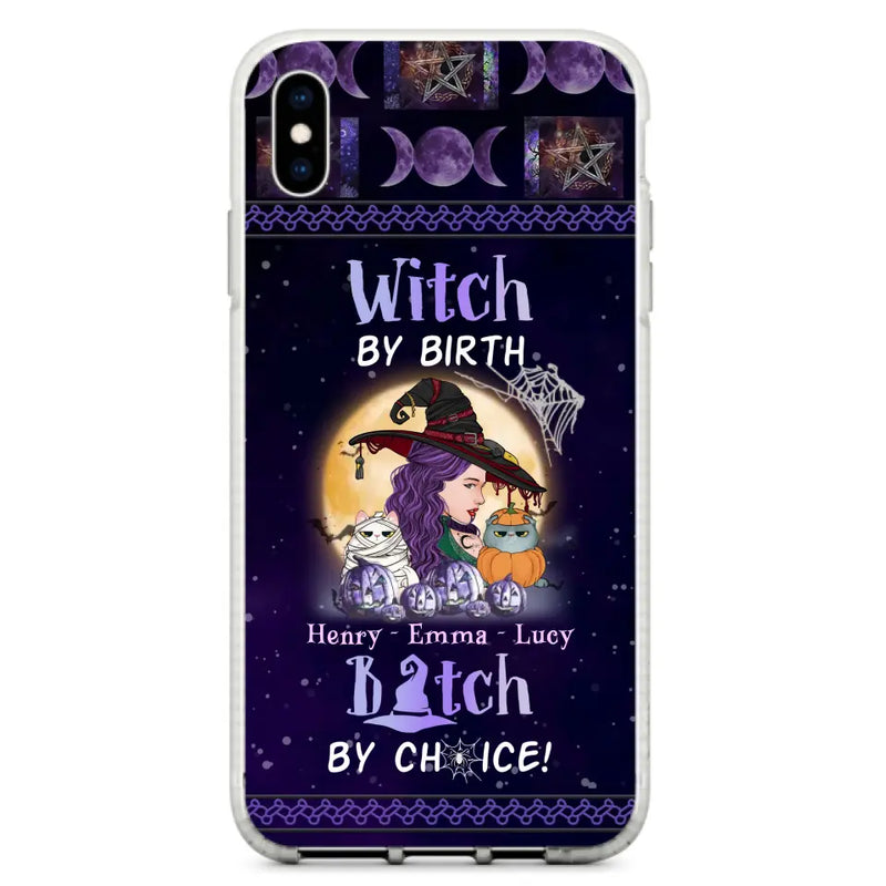 Personalized Witch Mom Phone Case - Gift Idea For Halloween/Witch/Pet Lovers - Witch By Birth Bitch By Choice - Case For iPhone/Samsung