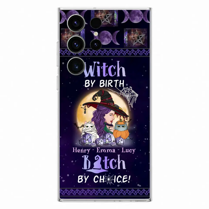 Personalized Witch Mom Phone Case - Gift Idea For Halloween/Witch/Pet Lovers - Witch By Birth Bitch By Choice - Case For iPhone/Samsung