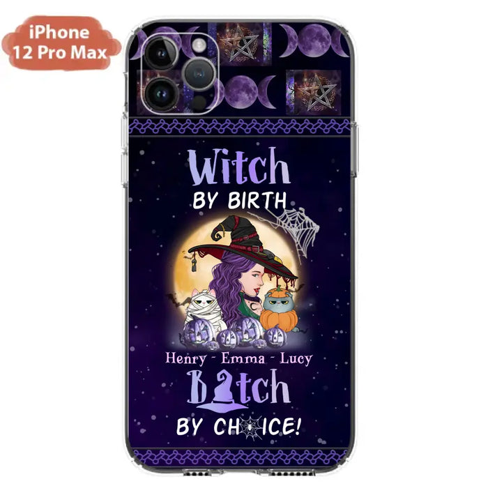 Personalized Witch Mom Phone Case - Gift Idea For Halloween/Witch/Pet Lovers - Witch By Birth Bitch By Choice - Case For iPhone/Samsung