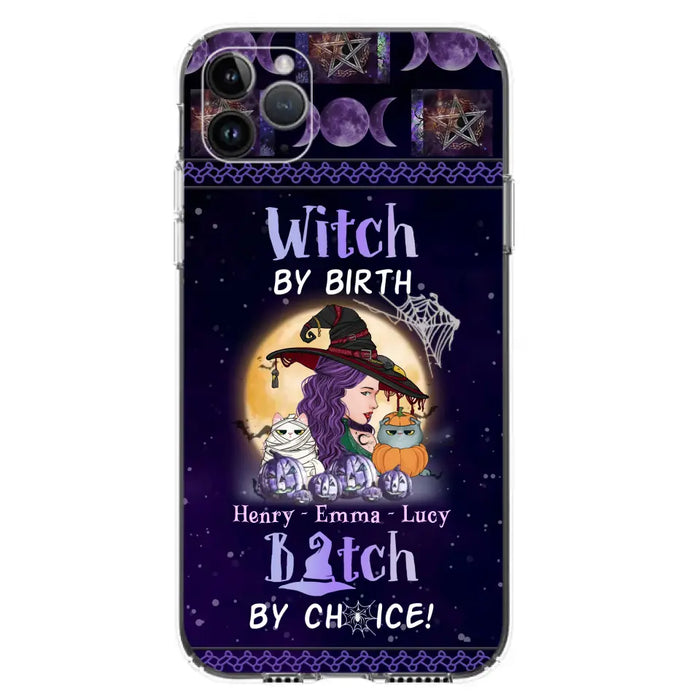 Personalized Witch Mom Phone Case - Gift Idea For Halloween/Witch/Pet Lovers - Witch By Birth Bitch By Choice - Case For iPhone/Samsung