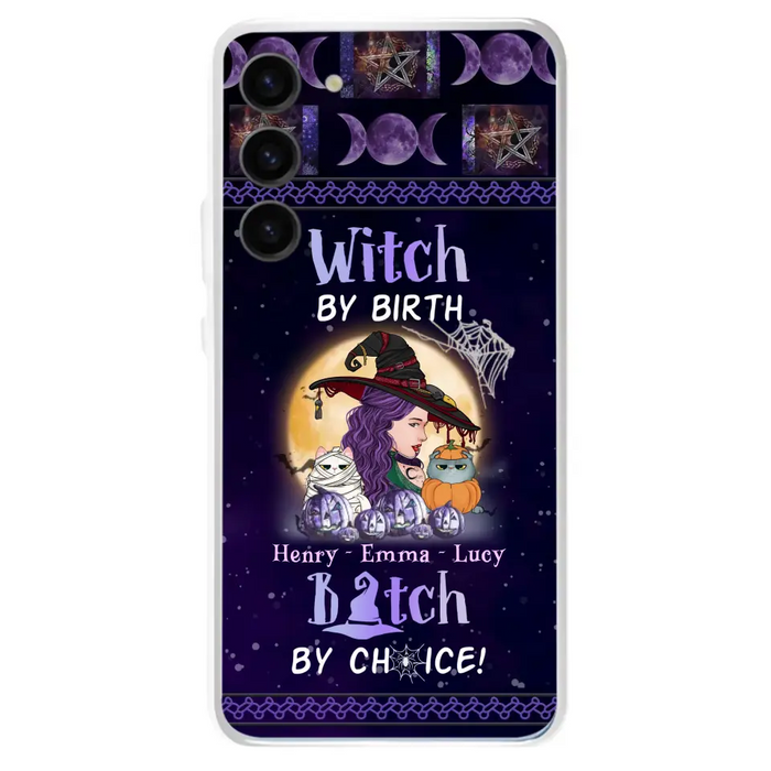 Personalized Witch Mom Phone Case - Gift Idea For Halloween/Witch/Pet Lovers - Witch By Birth Bitch By Choice - Case For iPhone/Samsung