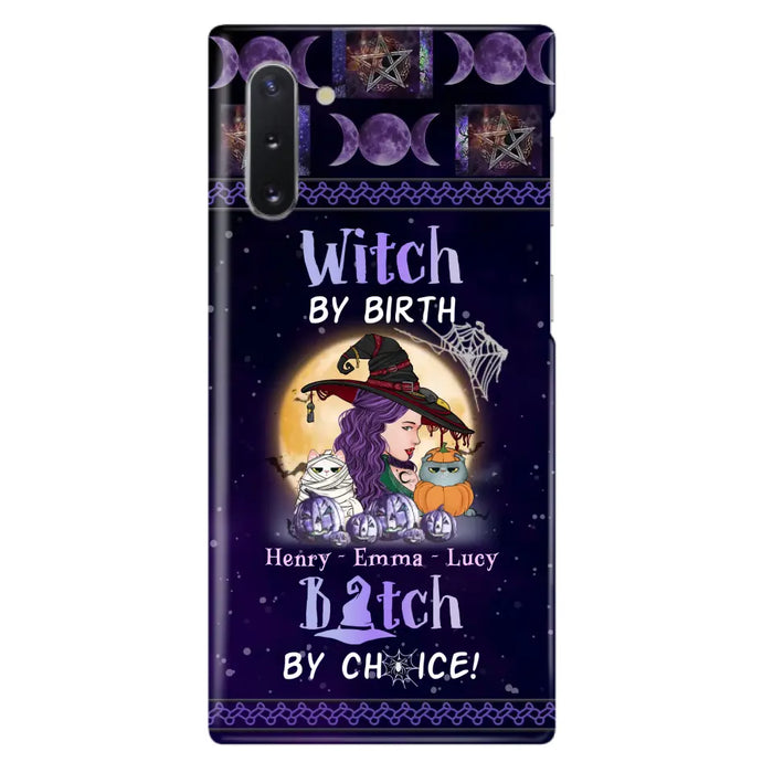 Personalized Witch Mom Phone Case - Gift Idea For Halloween/Witch/Pet Lovers - Witch By Birth Bitch By Choice - Case For iPhone/Samsung