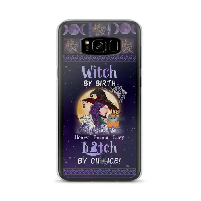 Personalized Witch Mom Phone Case - Gift Idea For Halloween/Witch/Pet Lovers - Witch By Birth Bitch By Choice - Case For iPhone/Samsung