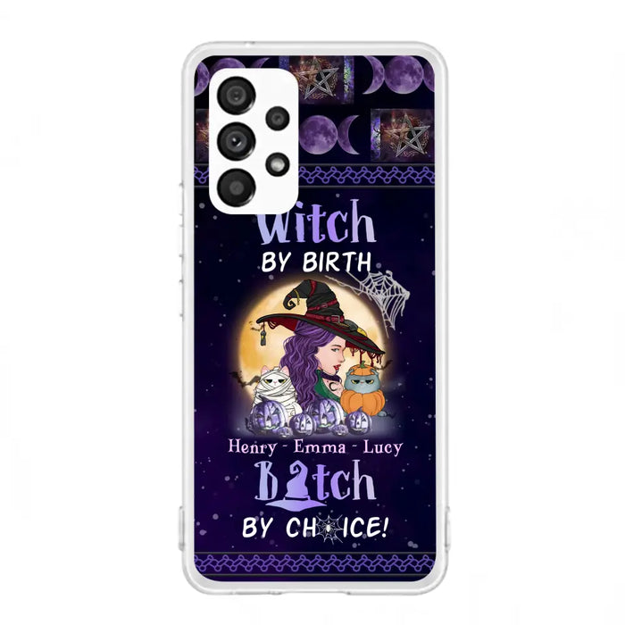 Personalized Witch Mom Phone Case - Gift Idea For Halloween/Witch/Pet Lovers - Witch By Birth Bitch By Choice - Case For iPhone/Samsung