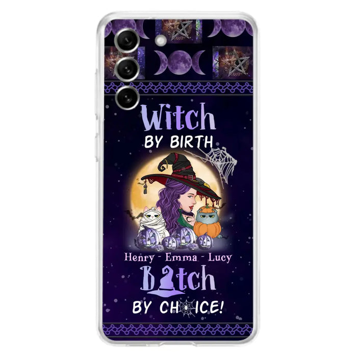 Personalized Witch Mom Phone Case - Gift Idea For Halloween/Witch/Pet Lovers - Witch By Birth Bitch By Choice - Case For iPhone/Samsung