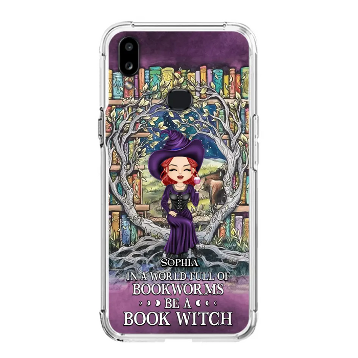 Personalized Witch Phone Case - Halloween Gift Idea For Witch Lovers/Book Lovers - In A World Full Of Bookworms Be A Book Witch - Case For iPhone/Samsung