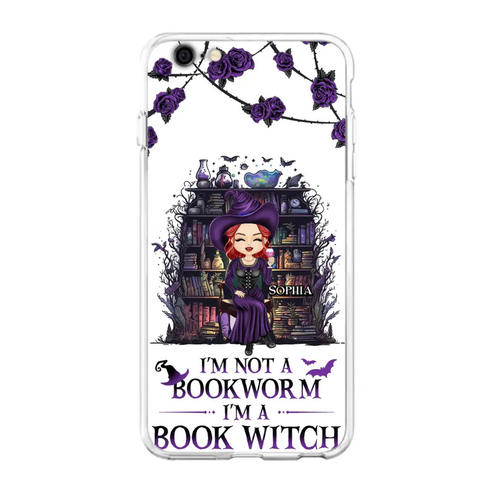 Personalized Witch Phone Case - Halloween Gift Idea For Witch Lovers/Book Lovers - I'm Not A Book Worm I'm A Book Witch - Case For iPhone/Samsung