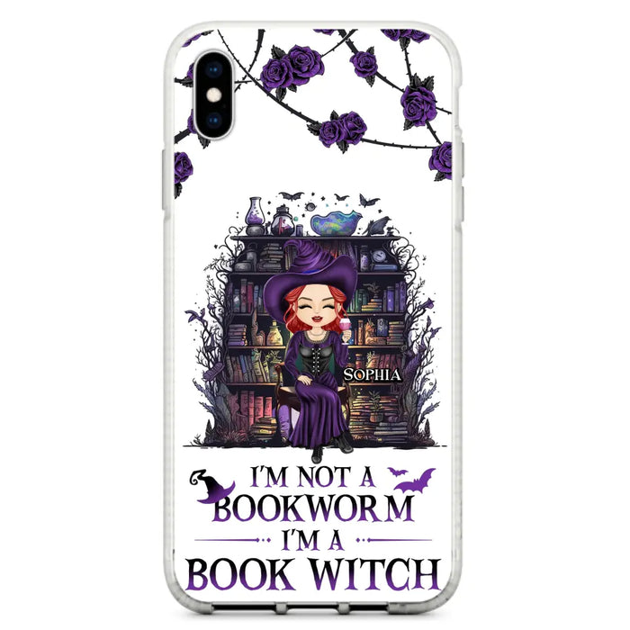 Personalized Witch Phone Case - Halloween Gift Idea For Witch Lovers/Book Lovers - I'm Not A Book Worm I'm A Book Witch - Case For iPhone/Samsung