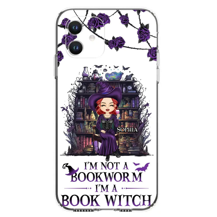 Personalized Witch Phone Case - Halloween Gift Idea For Witch Lovers/Book Lovers - I'm Not A Book Worm I'm A Book Witch - Case For iPhone/Samsung