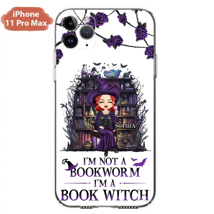 Personalized Witch Phone Case - Halloween Gift Idea For Witch Lovers/Book Lovers - I'm Not A Book Worm I'm A Book Witch - Case For iPhone/Samsung