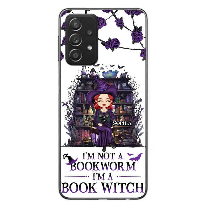 Personalized Witch Phone Case - Halloween Gift Idea For Witch Lovers/Book Lovers - I'm Not A Book Worm I'm A Book Witch - Case For iPhone/Samsung