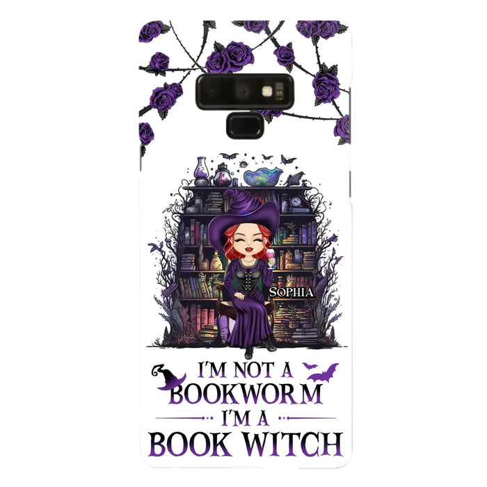 Personalized Witch Phone Case - Halloween Gift Idea For Witch Lovers/Book Lovers - I'm Not A Book Worm I'm A Book Witch - Case For iPhone/Samsung